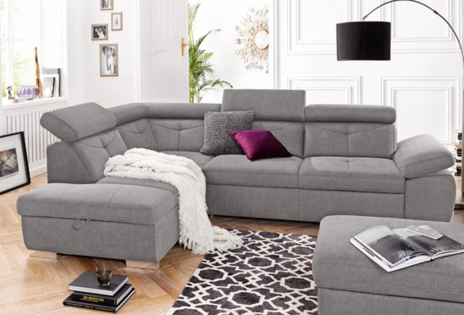 exxpo - sofa fashion Ecksofa "Spring, super bequem und komfortabel mit Armt günstig online kaufen