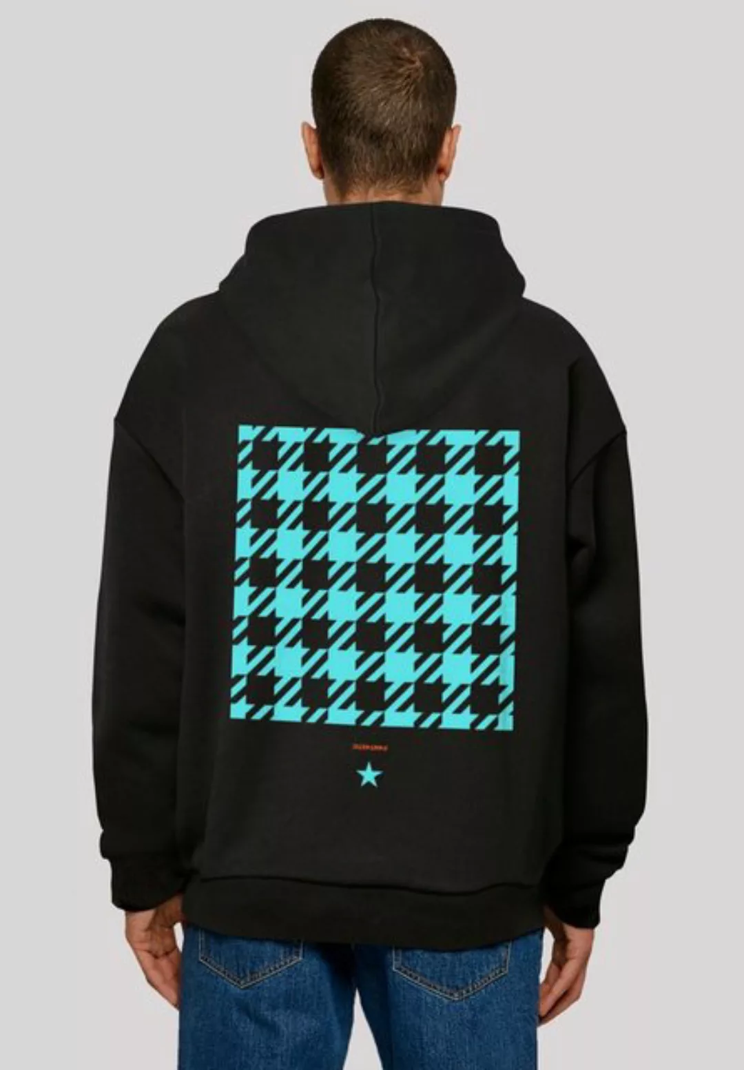 F4NT4STIC Kapuzenpullover Hahnentritt Negativ Print günstig online kaufen