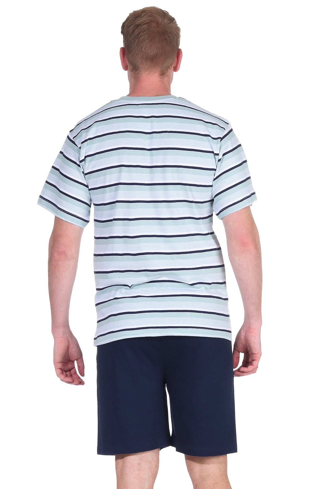 Moonline Shorty Herren Pyjama kurzer Schlafanzug günstig online kaufen