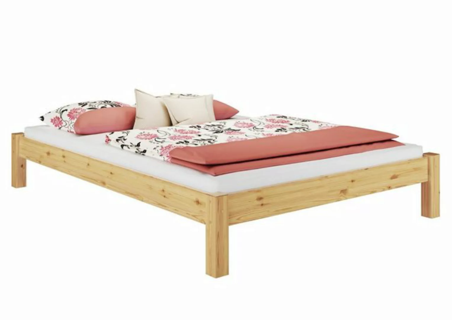 Erst-Holz® Jugendbett Kiefer massiv 140x200 mit Rost und Matratze natur Gr. günstig online kaufen