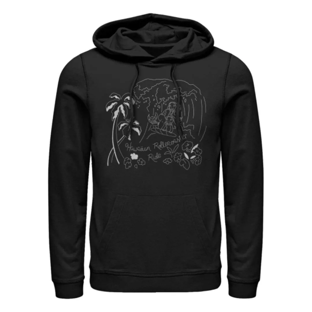 Disney - Lilo & Stitch - Stitch Surf Line Art - Unisex Hoodie günstig online kaufen