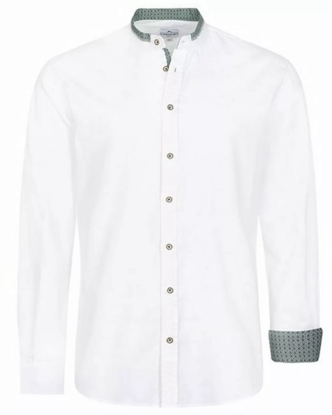 Maddox Trachtenhemd Trachtenhemd - Hemd-108, Weiß Grün günstig online kaufen