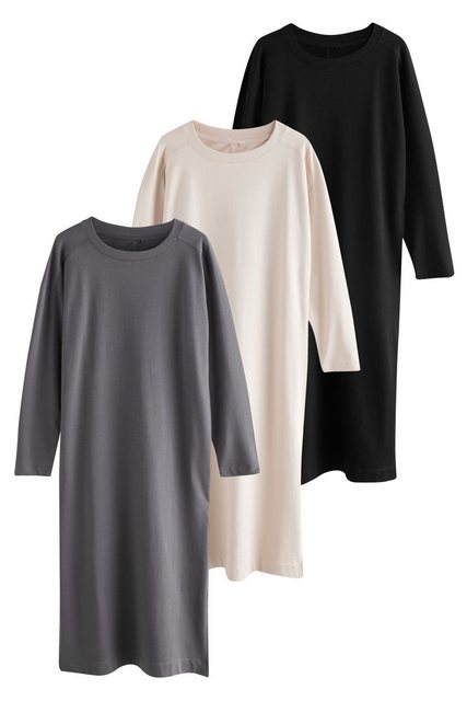 The Set Shirtkleid The Set lange T-Shirt-Kleider, 3er-Pack (3-tlg) günstig online kaufen