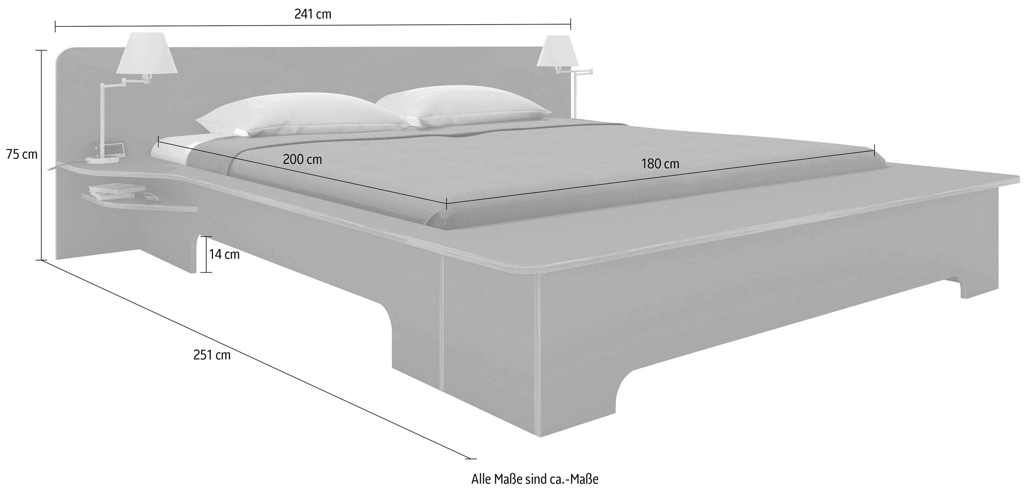 Müller SMALL LIVING Bettgestell »PLANE«, wahlweise mit Bettkasten, ausgezei günstig online kaufen