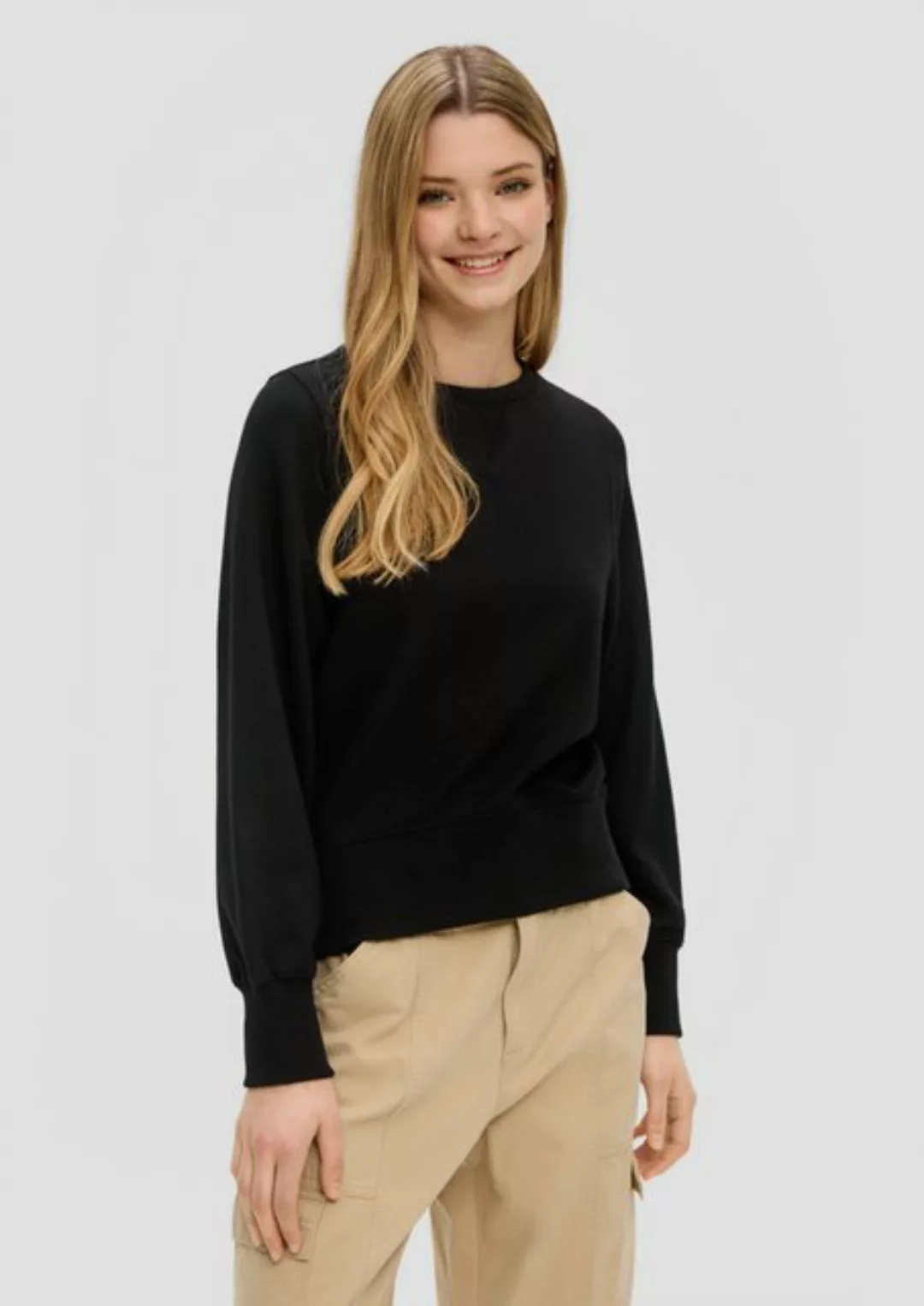 QS Sweatshirt Sweatshirt aus Interlockjersey günstig online kaufen