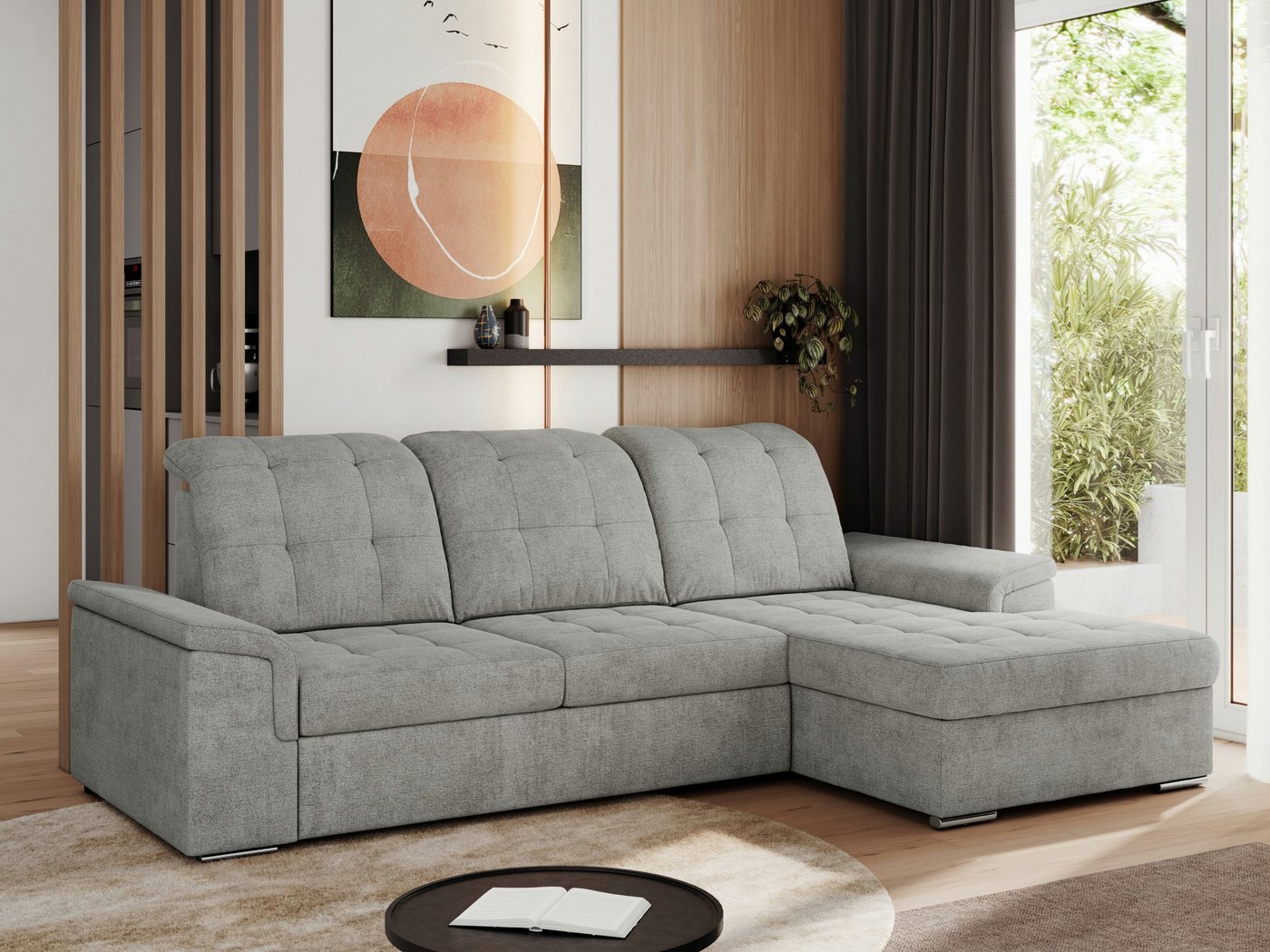 MKS MÖBEL Ecksofa MADRITO L, Set, Schlafsofa, Wellenfedern, T30-Schaum, Eck günstig online kaufen