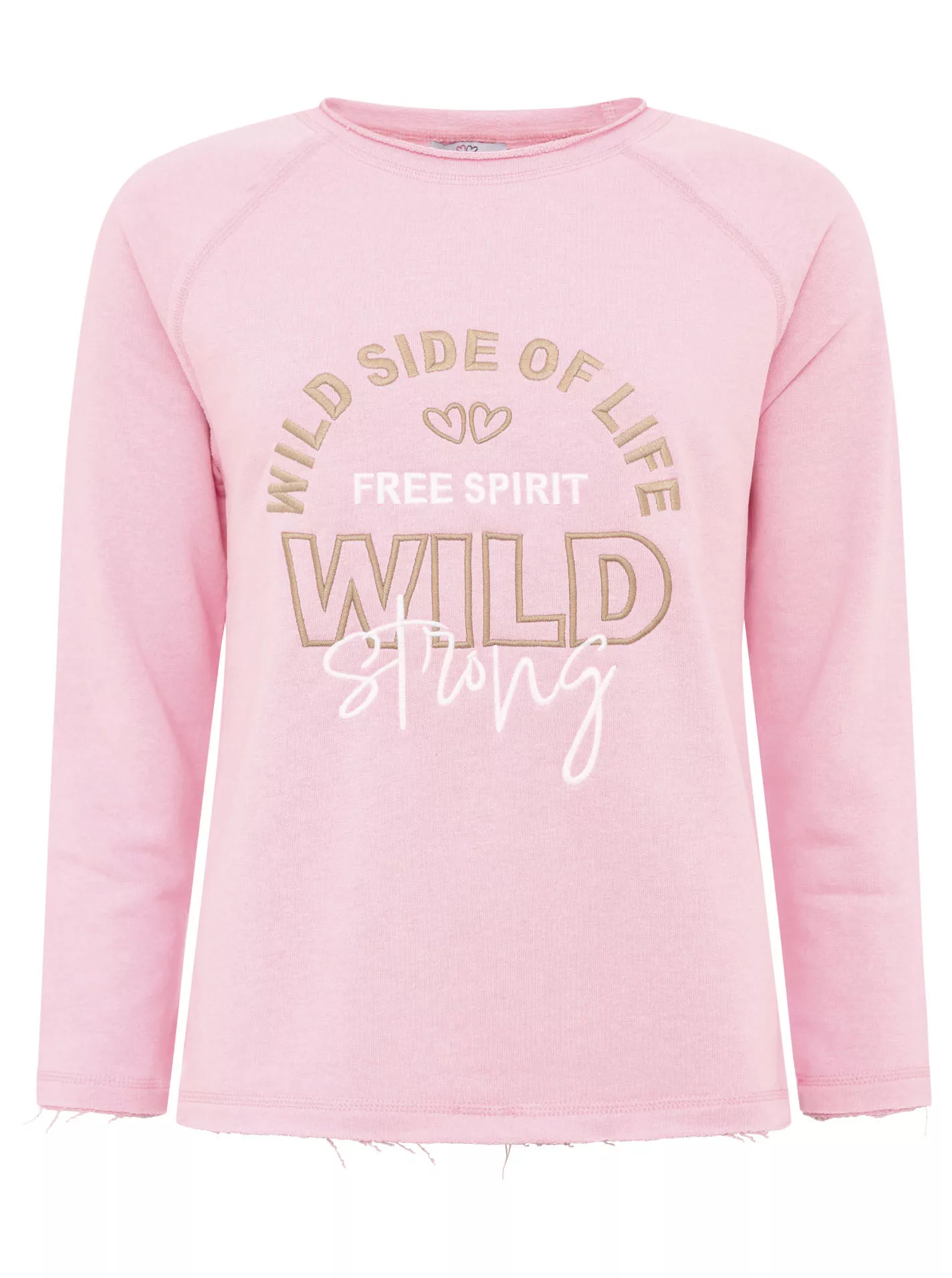 Zwillingsherz Sweatshirt ""Wild Side Of Life"", mit Used-Look Kanten und fa günstig online kaufen