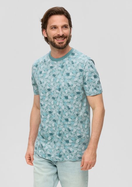 s.Oliver Kurzarmshirt T-Shirt mit All-over-Print günstig online kaufen