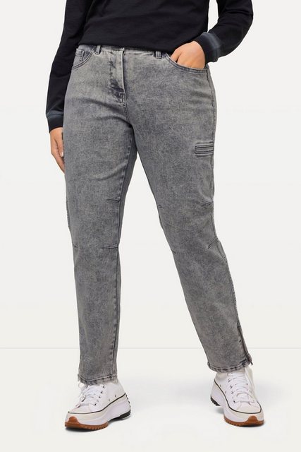 Ulla Popken Regular-fit-Jeans Boyfriend-Jeans weites Bein Komfortbund günstig online kaufen