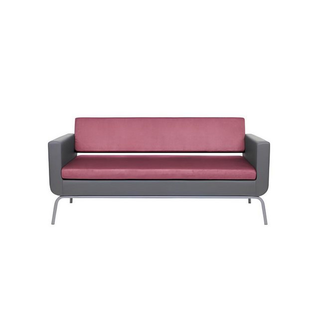 Xlmoebel Sofa Luxuriöses Drei-Personen-Sofa in Grau und Rosa mit hochwertig günstig online kaufen