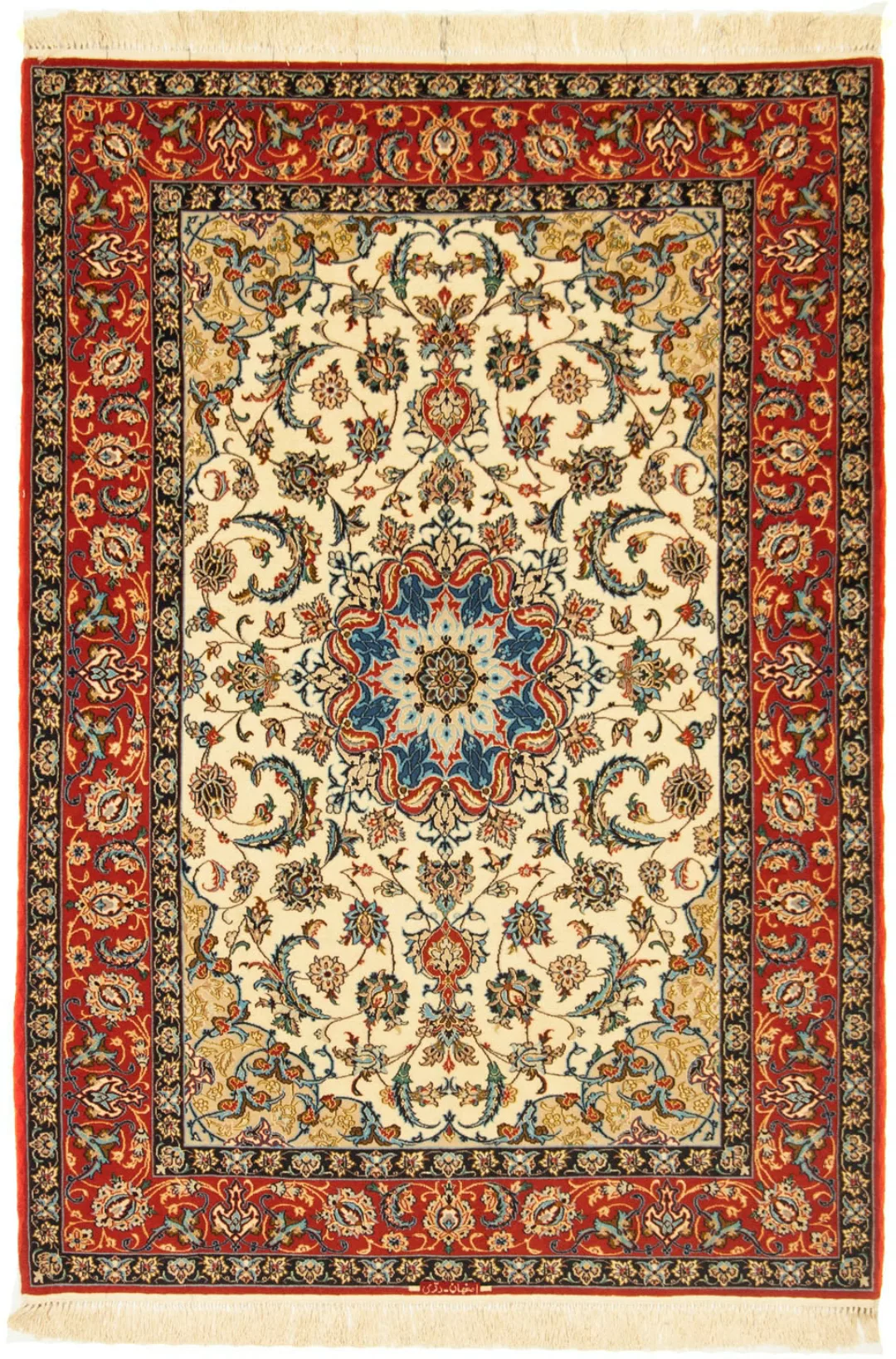 morgenland Teppich »Isfahan Teppich handgeknüpft beige«, rechteckig günstig online kaufen