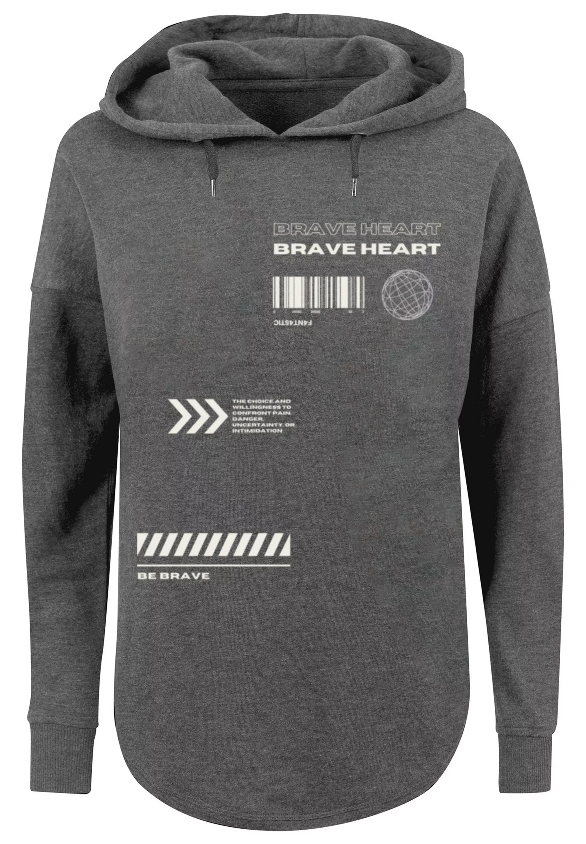 F4NT4STIC Kapuzenpullover "Brave Heart OVERSIZE HOODIE", Print günstig online kaufen