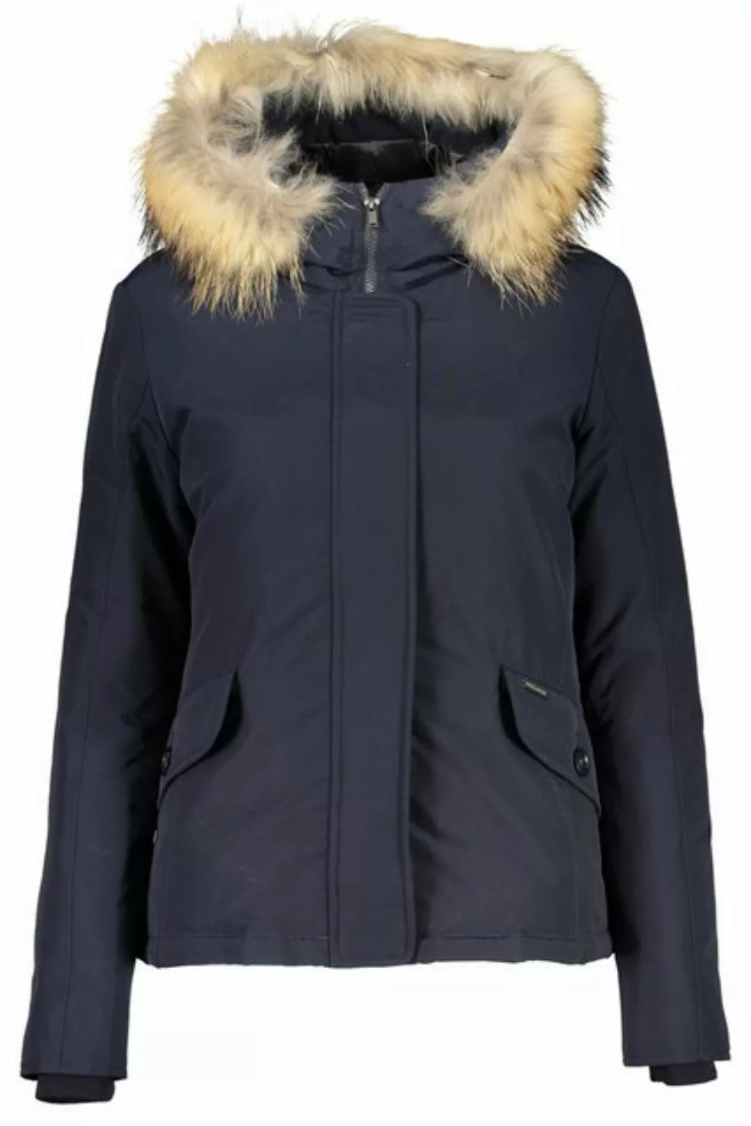 WOOLRICH Outdoorjacke Blaue Damenjacke mit abnehmbarer Kapuze und stilvolle günstig online kaufen