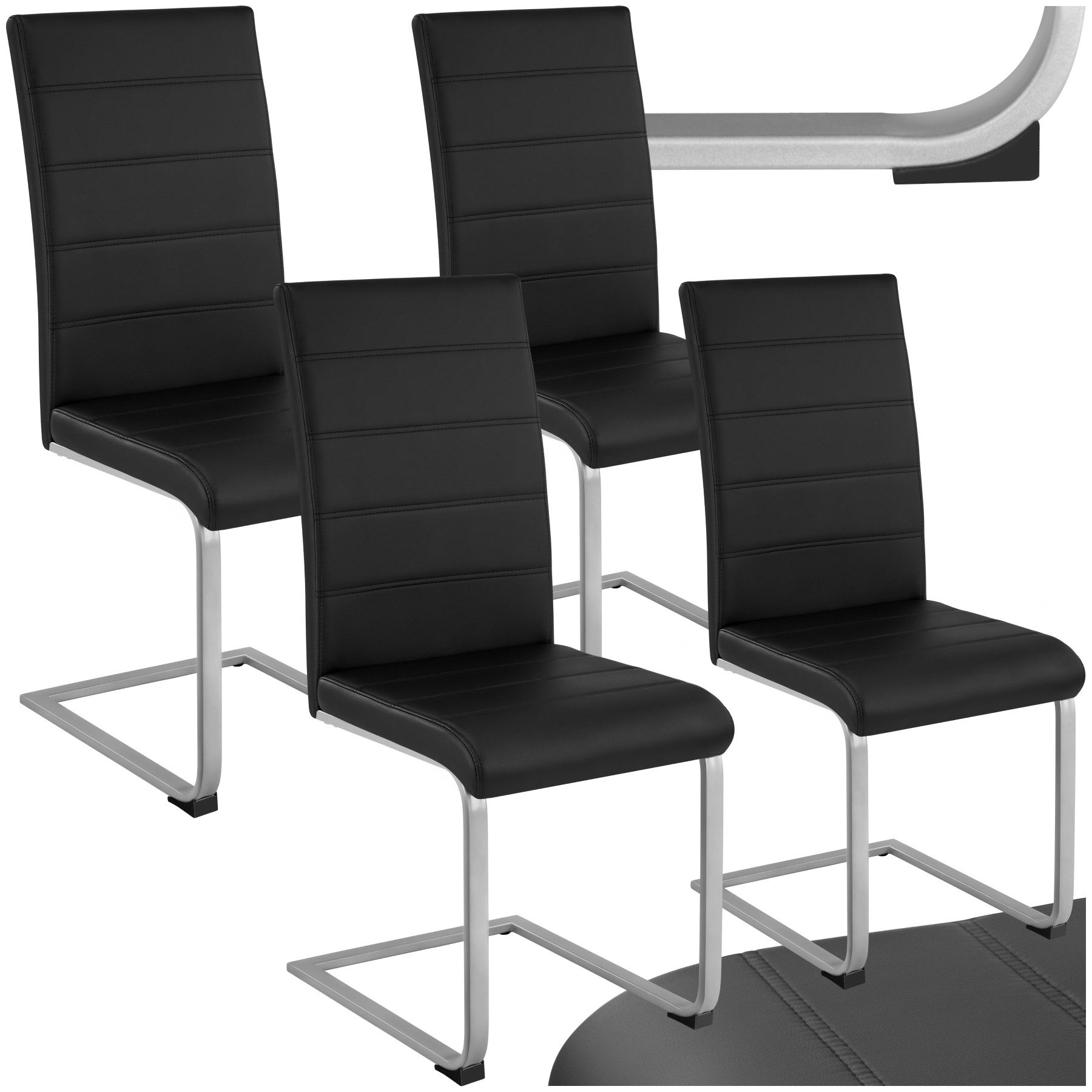 tectake Esszimmerstuhl Schwingstühle, Kunstleder (Set., 4 günstig online kaufen