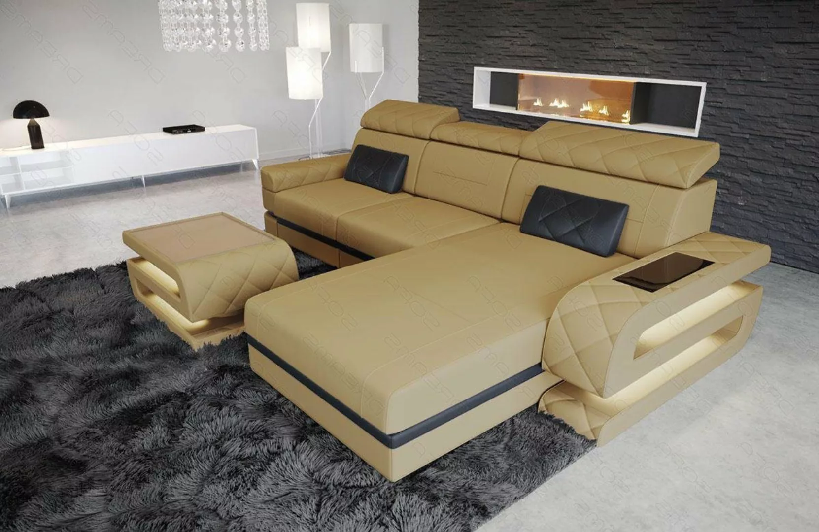 Sofa Dreams Ecksofa Polster Stoffsofa Couch Bologna L Form Stoff Sofa, Mikr günstig online kaufen
