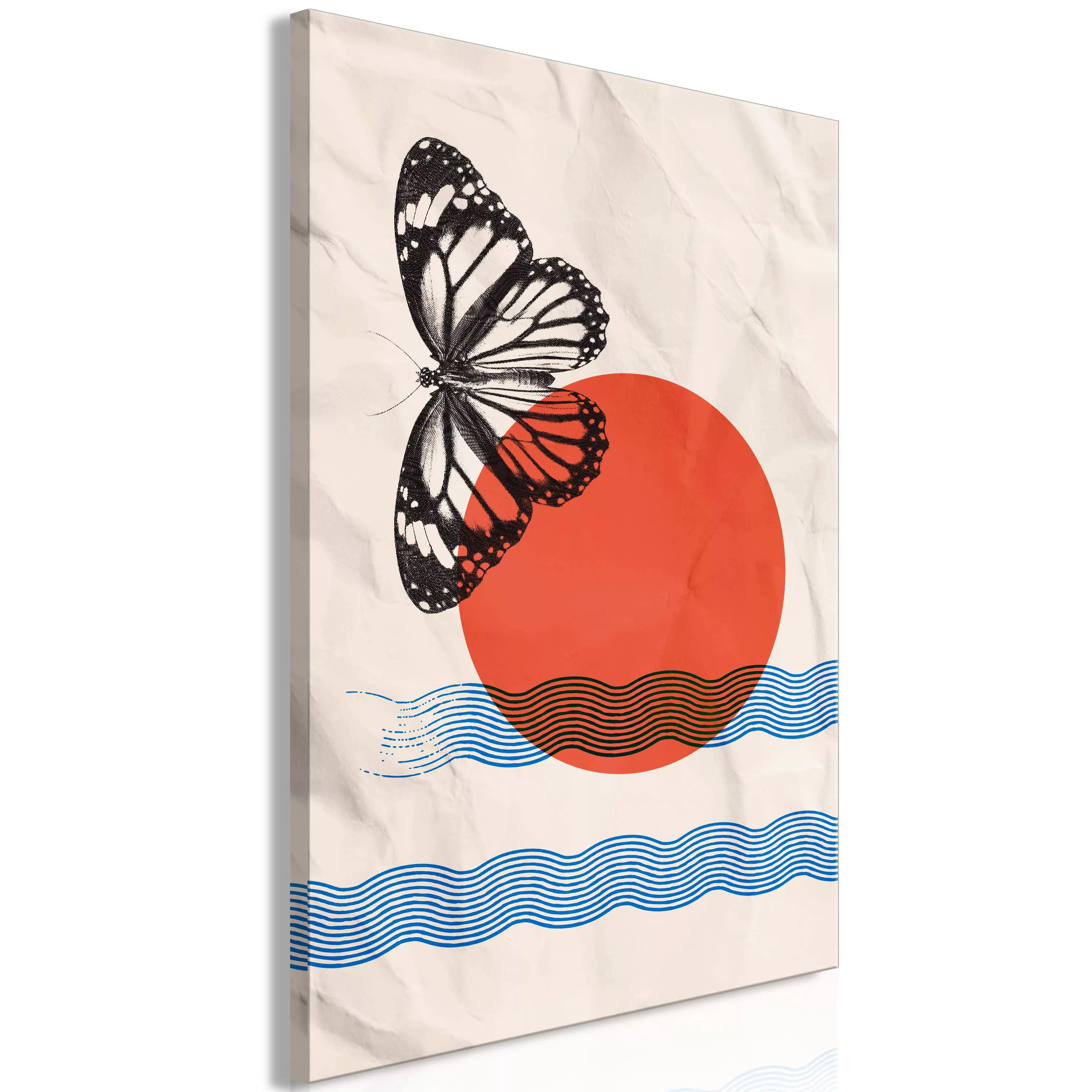 Wandbild - Butterfly and Sunrise (1 Part) Vertical günstig online kaufen