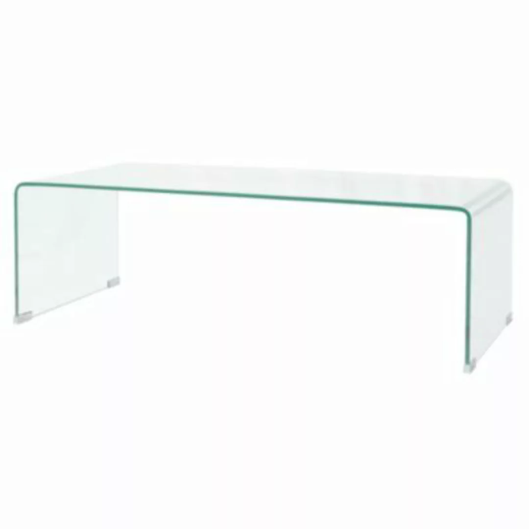 vidaXL Couchtisch aus gehärtetem Glas 98x45x30 cm Transparent Couchtisch tr günstig online kaufen