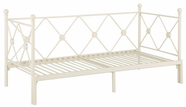 loft24 Metallbett Johnson, mit ausziehbarer Liegefläche, 90x200 cm, Tagesbe günstig online kaufen