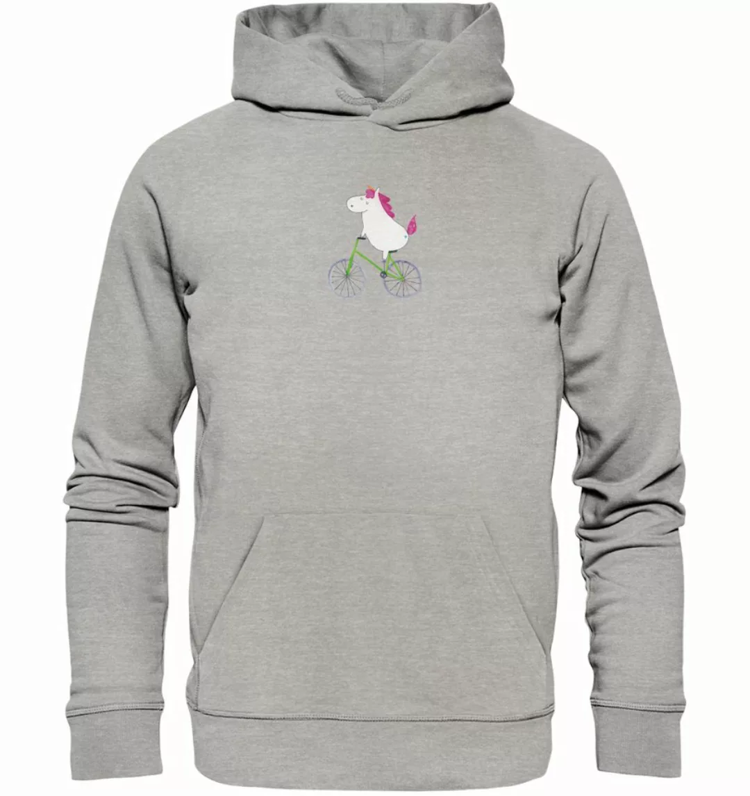 Mr. & Mrs. Panda Hoodie Größe XXL Einhorn Radfahrer - Heather Grey - Gesche günstig online kaufen