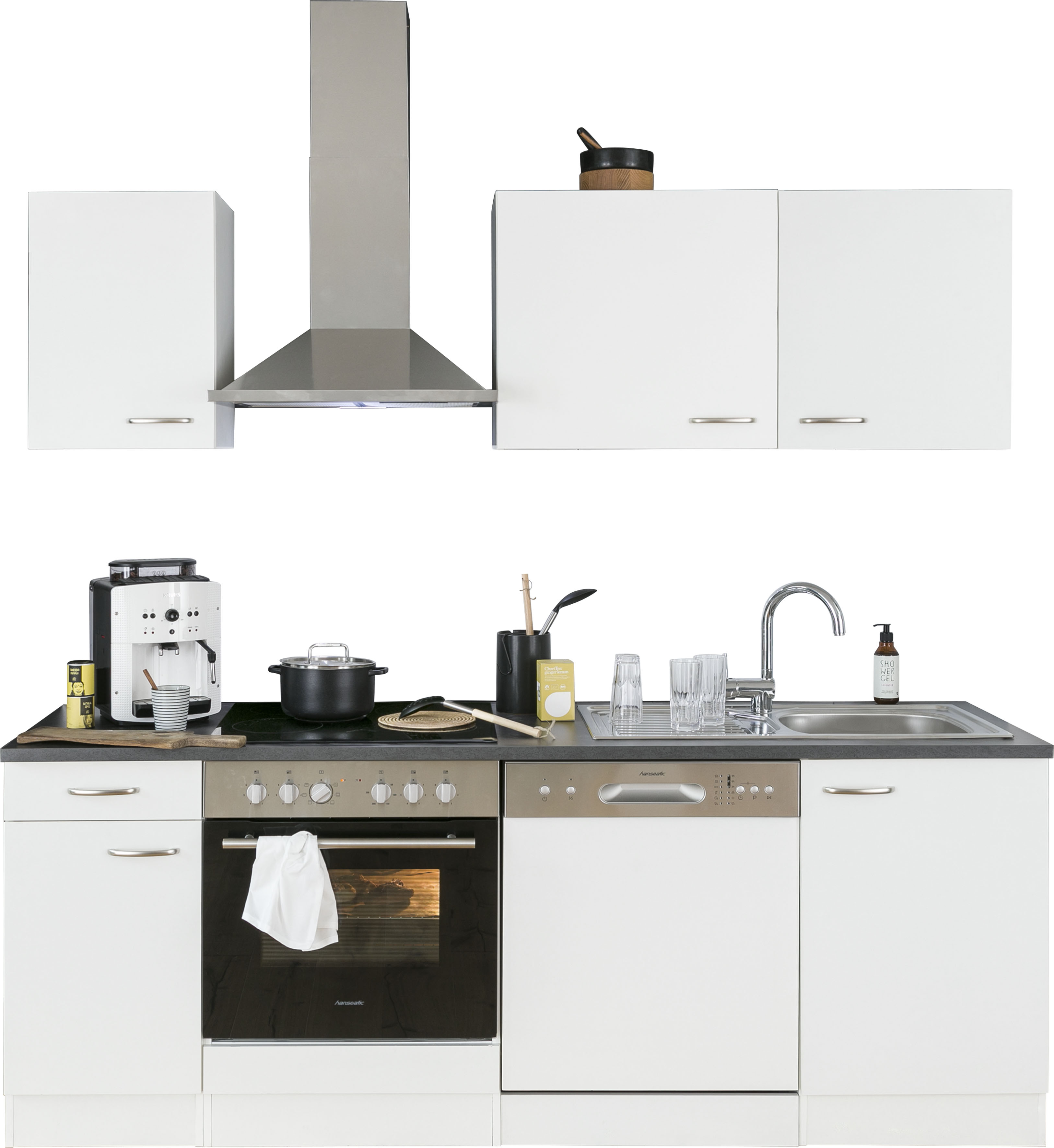 OPTIFIT Küchenzeile "Parare Breite 210 oder 270 cm", mit Hanseatic E-Geräte günstig online kaufen