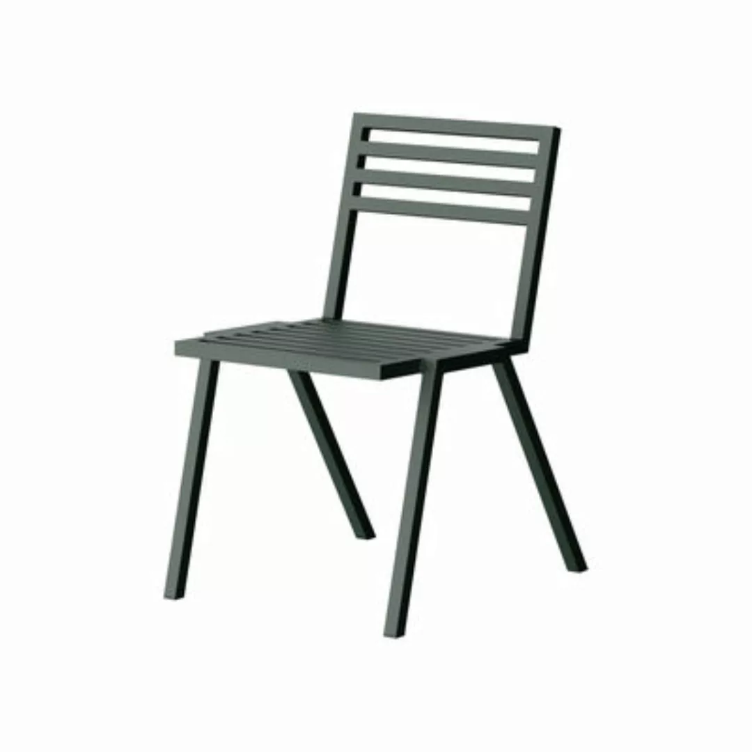 Stapelbarer Stuhl 19 Outdoors metall grün / Aluminium - NINE - Grün günstig online kaufen