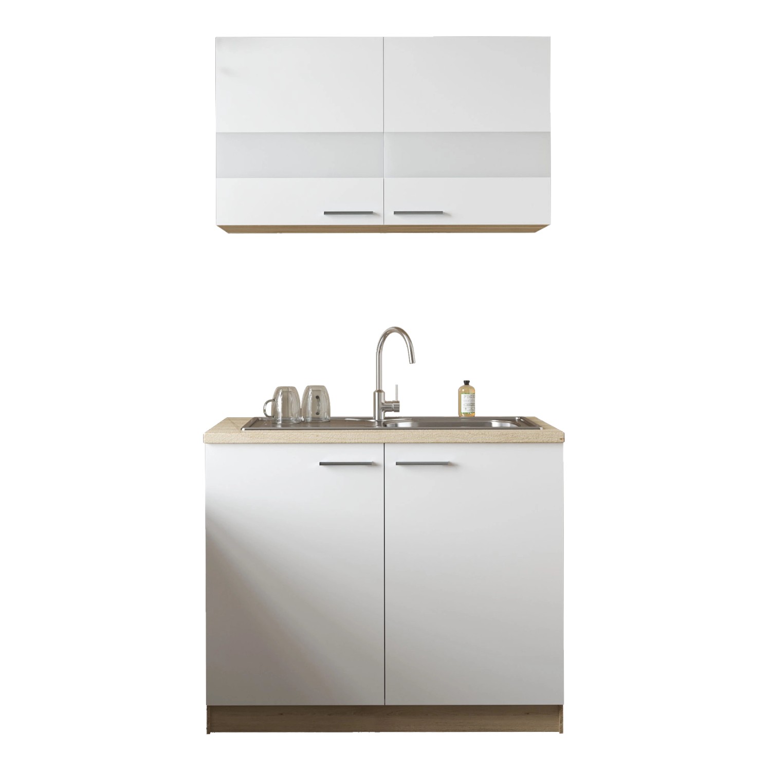 Respekta Küchenmöbel-Set 1 Merle 100 cm Weiß günstig online kaufen