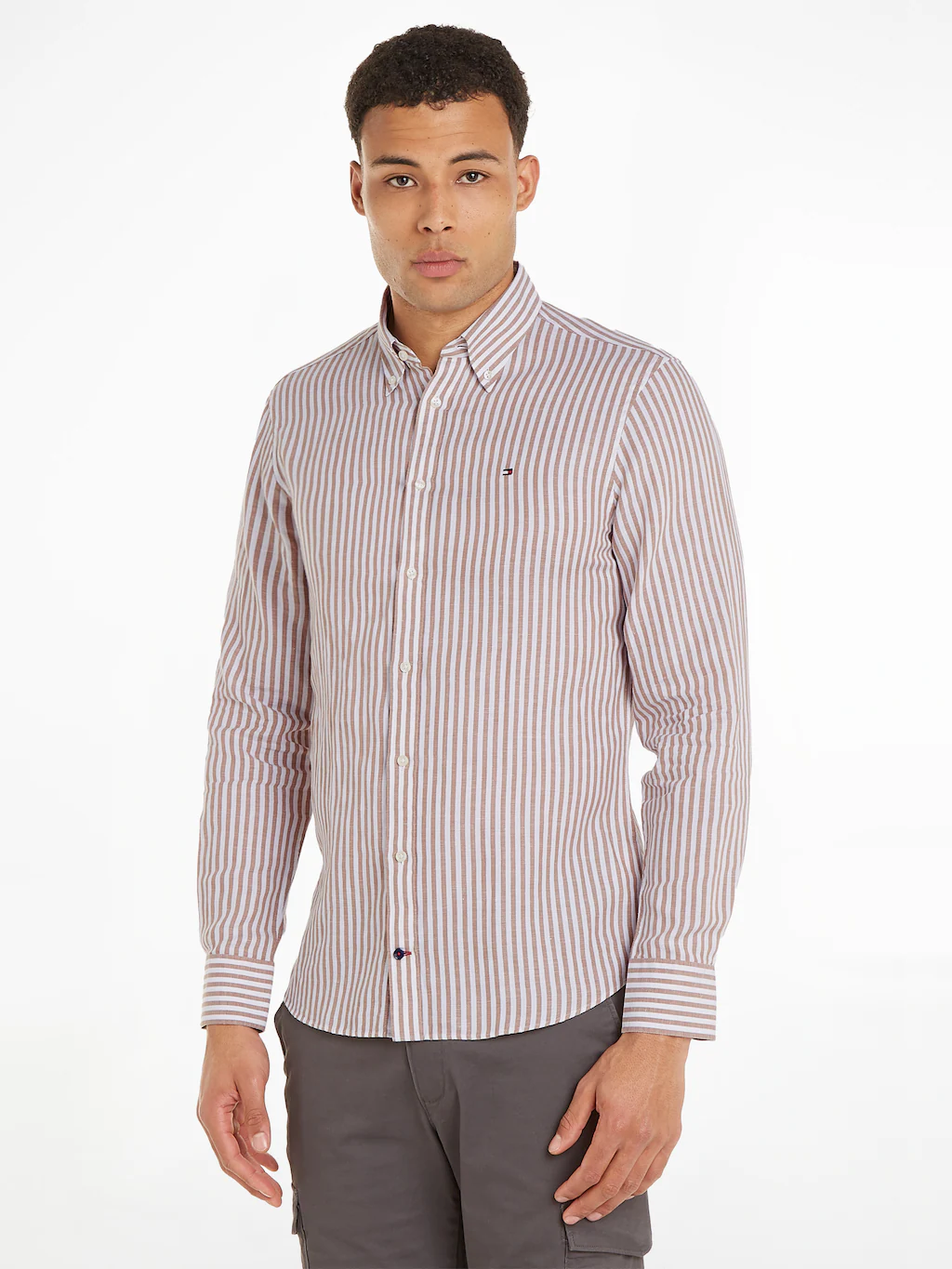 Tommy Hilfiger Langarmhemd "CL W-COTTON LINEN STRIPE SHIRT", modisch gestre günstig online kaufen