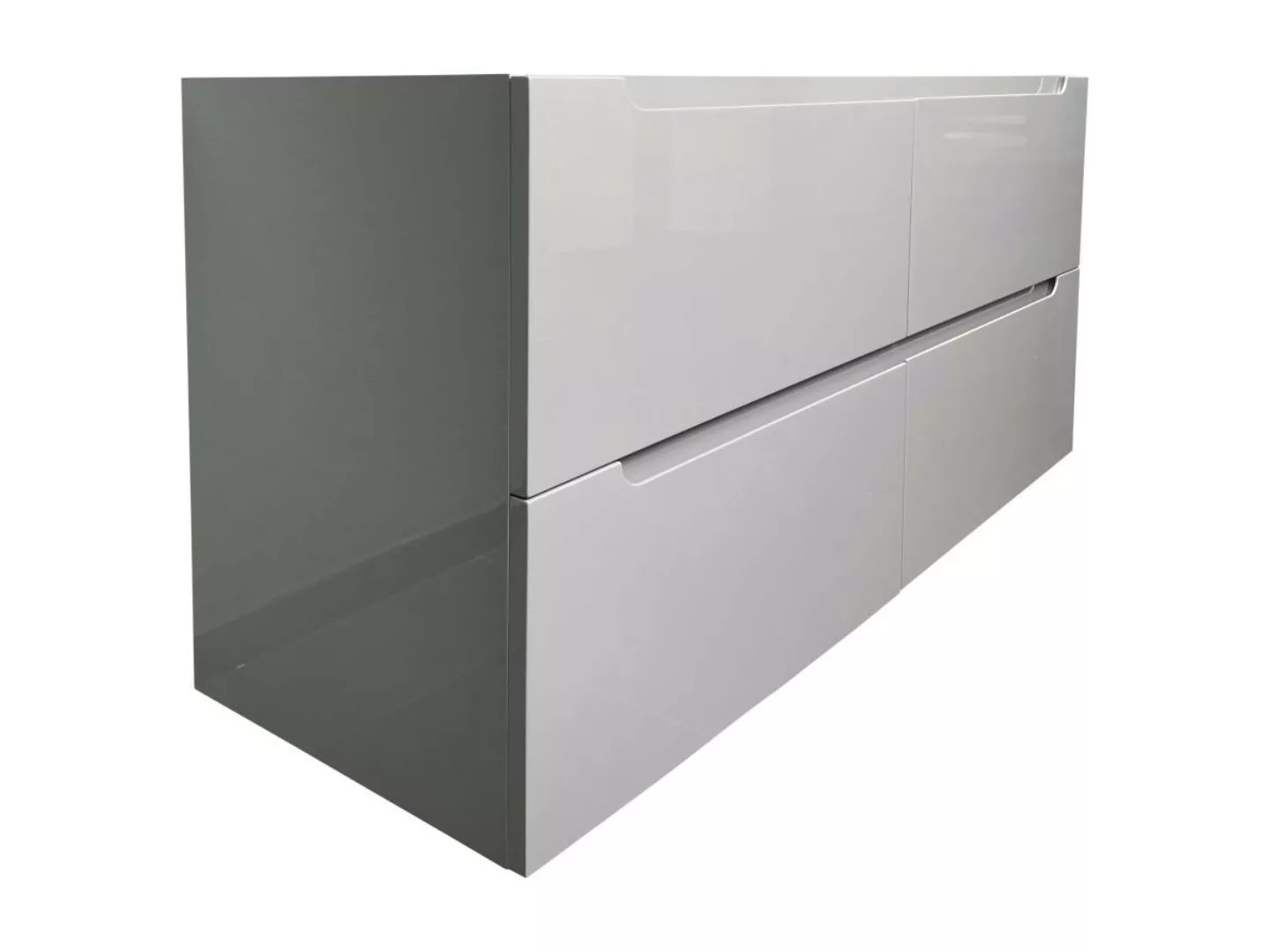 Waschbeckenunterschrank hängend - Grau - B120 x H57 cm - SELITA günstig online kaufen