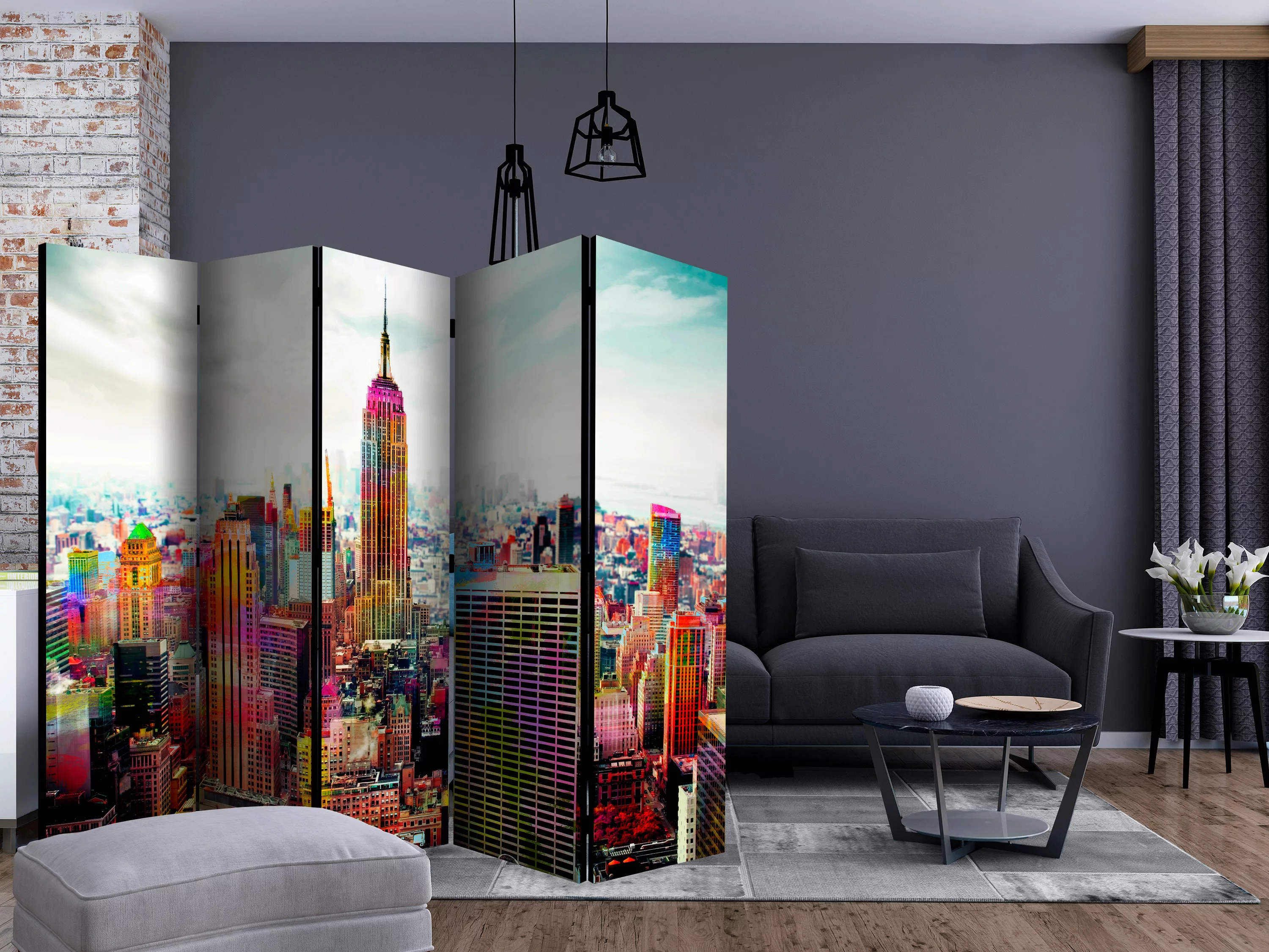5-teiliges Paravent - Colors Of New York City Ii [room Dividers] günstig online kaufen