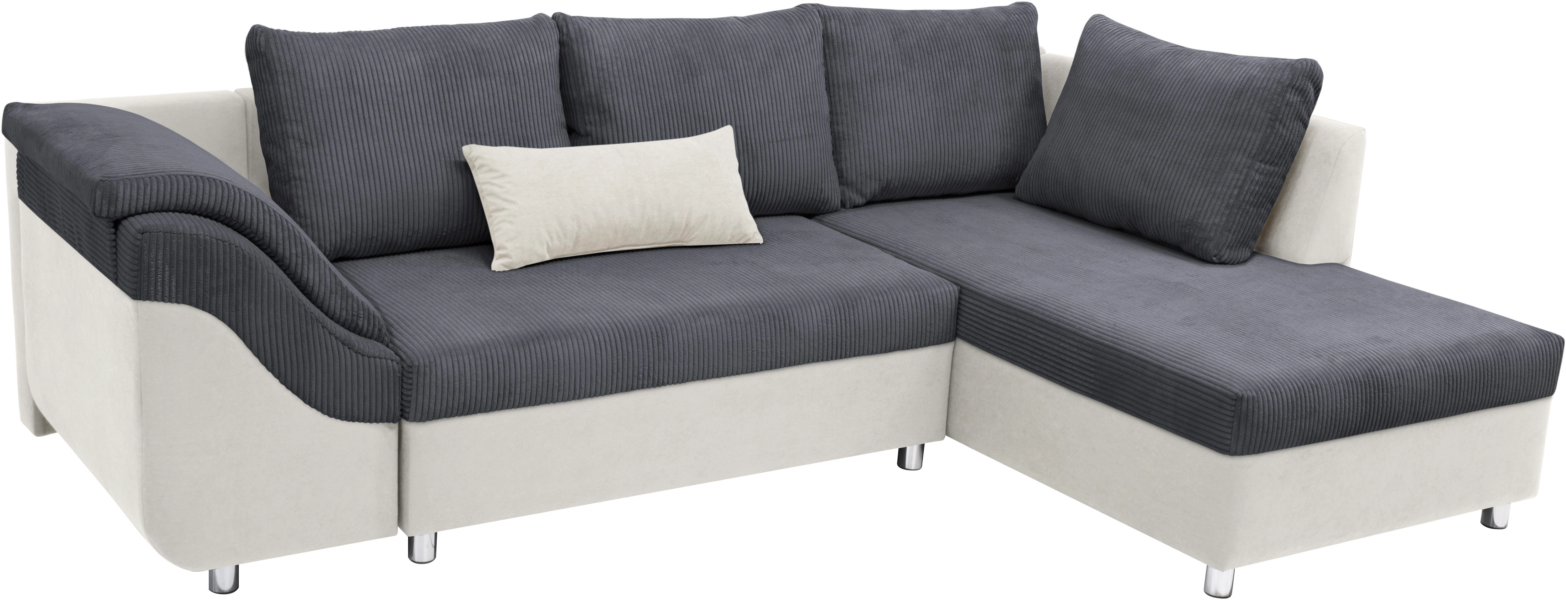 COLLECTION AB Ecksofa Sally L-Form, mit und ohne Bettfunktion, inklusive lo günstig online kaufen