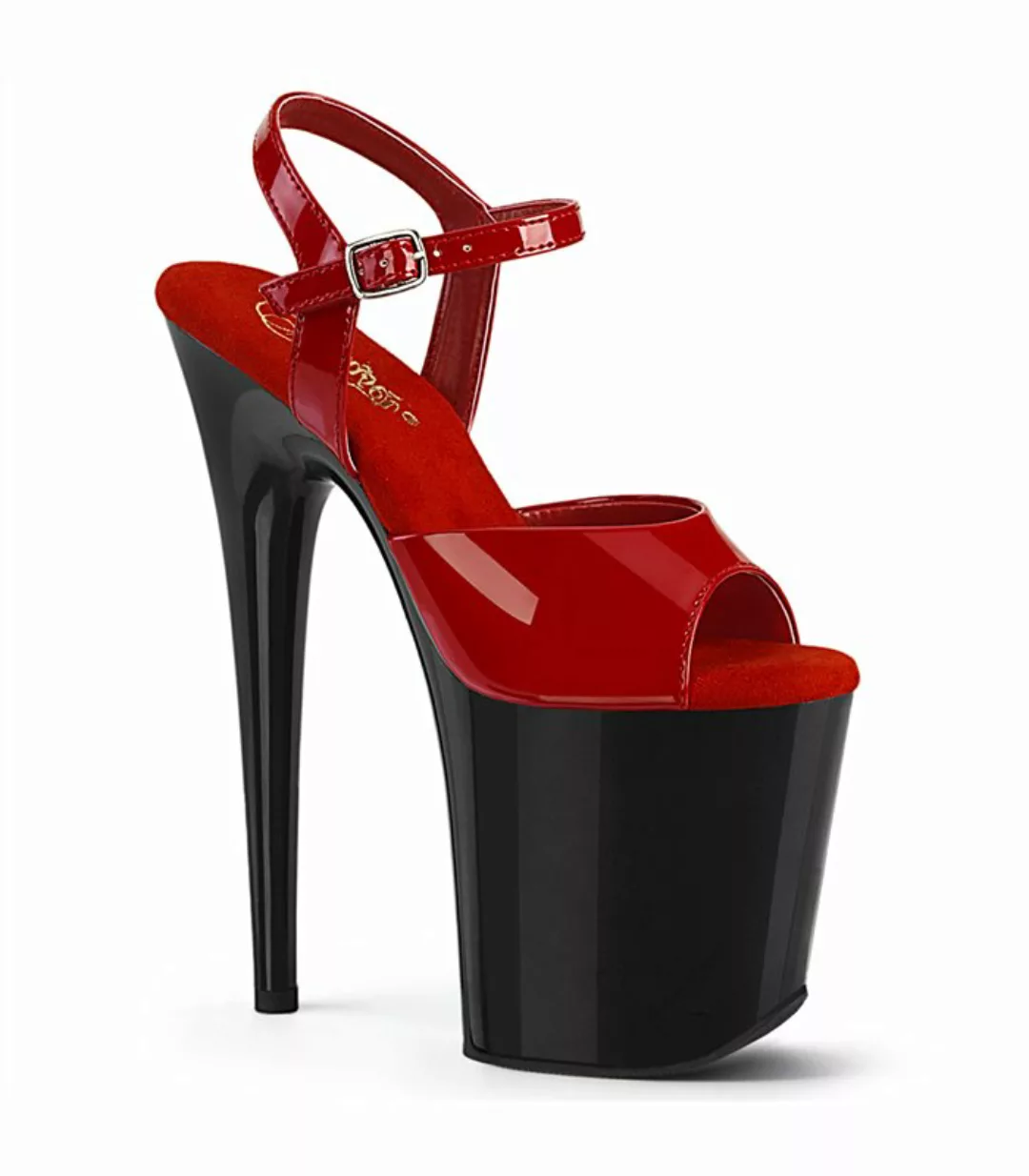 FLAMINGO-809 High Heels Sandalette - Rot/Schwarz | Pleaser  (Schuhgröße: EU günstig online kaufen