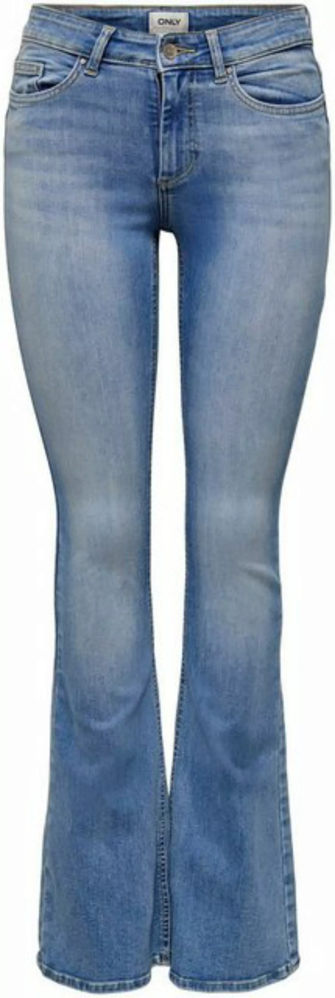 Only Damen Jeans ONLBLUSH MID FLARED TAI467 Blau - Light Blue Denim günstig online kaufen