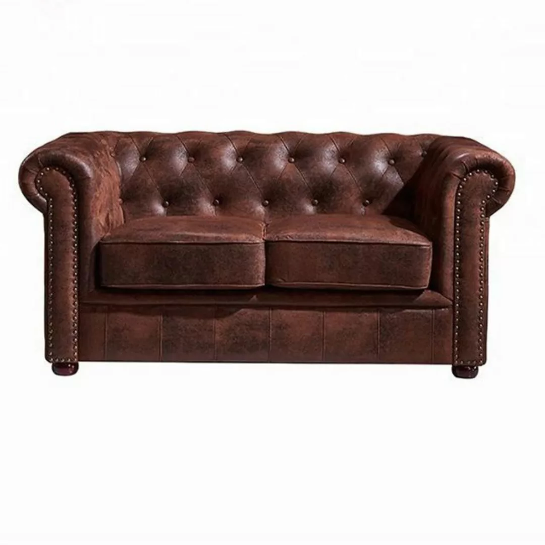 JVmoebel Sofa Braune Luxus Chesterfield Couch Dreisitzer Modern Neu, Made i günstig online kaufen