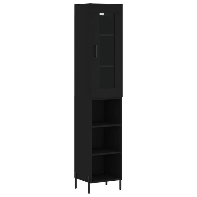 vidaXL Vitrine Regal Highboard Schrank Hochschrank Schwarz 34,5x34x180 cm S günstig online kaufen