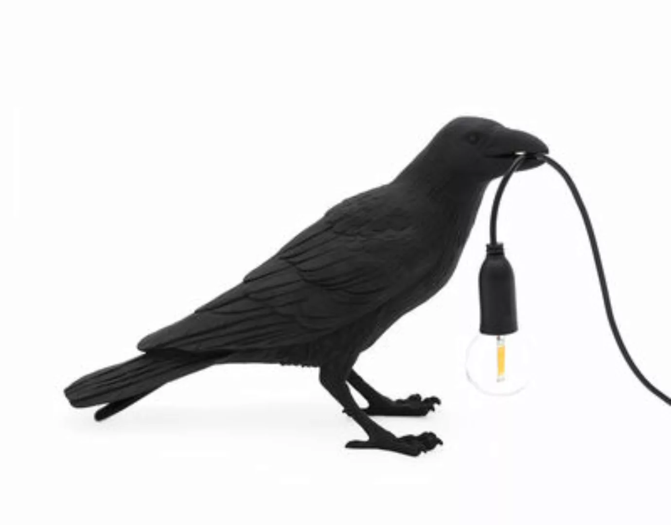 Tischleuchte Bird Waiting / Corbeau immobile plastikmaterial schwarz / regu günstig online kaufen