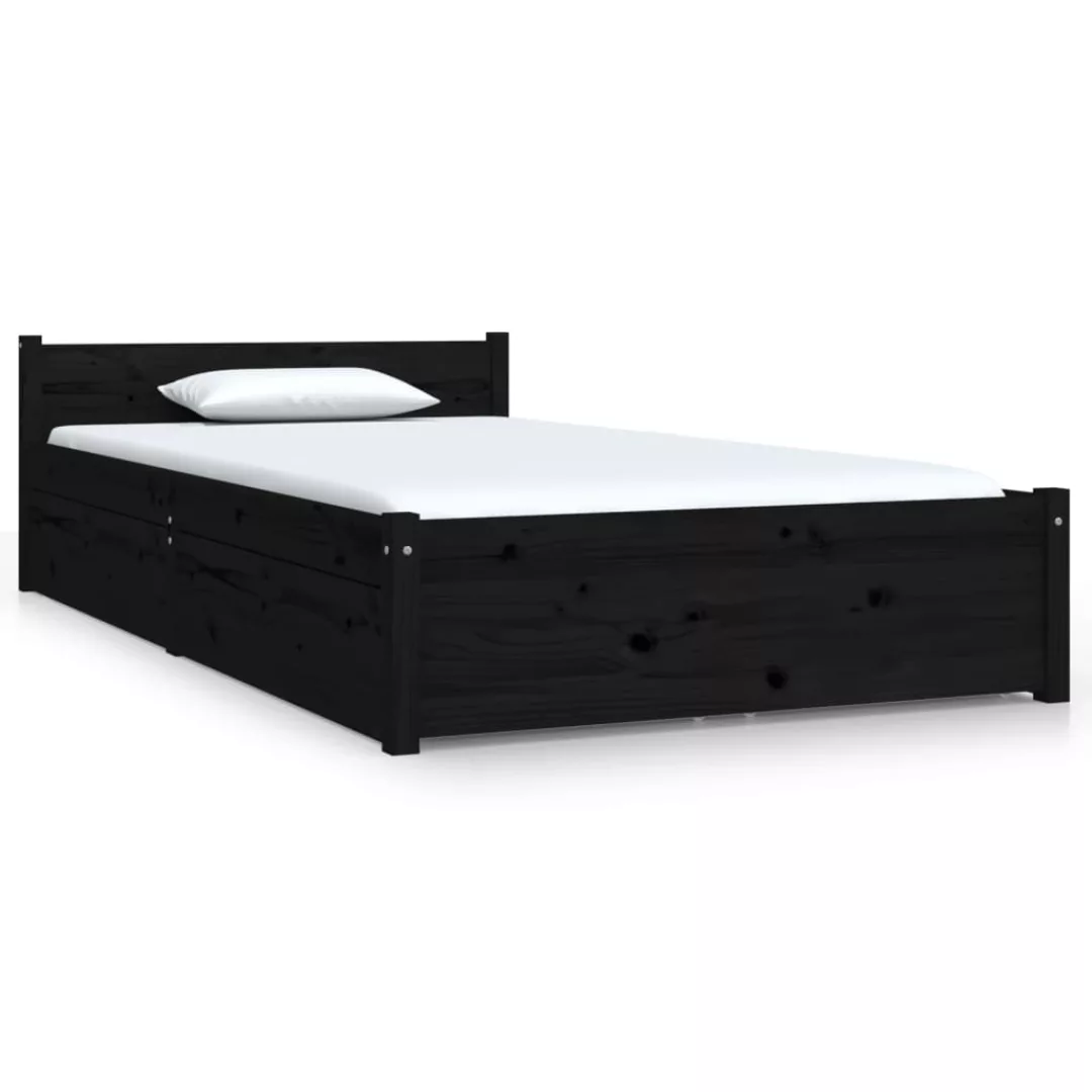 Vidaxl Bett Mit Schubladen Schwarz 90x200 Cm günstig online kaufen