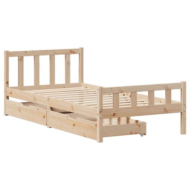 vidaXL Bett Massivholzbett ohne Matratze 75x190 cm Kiefernholz günstig online kaufen