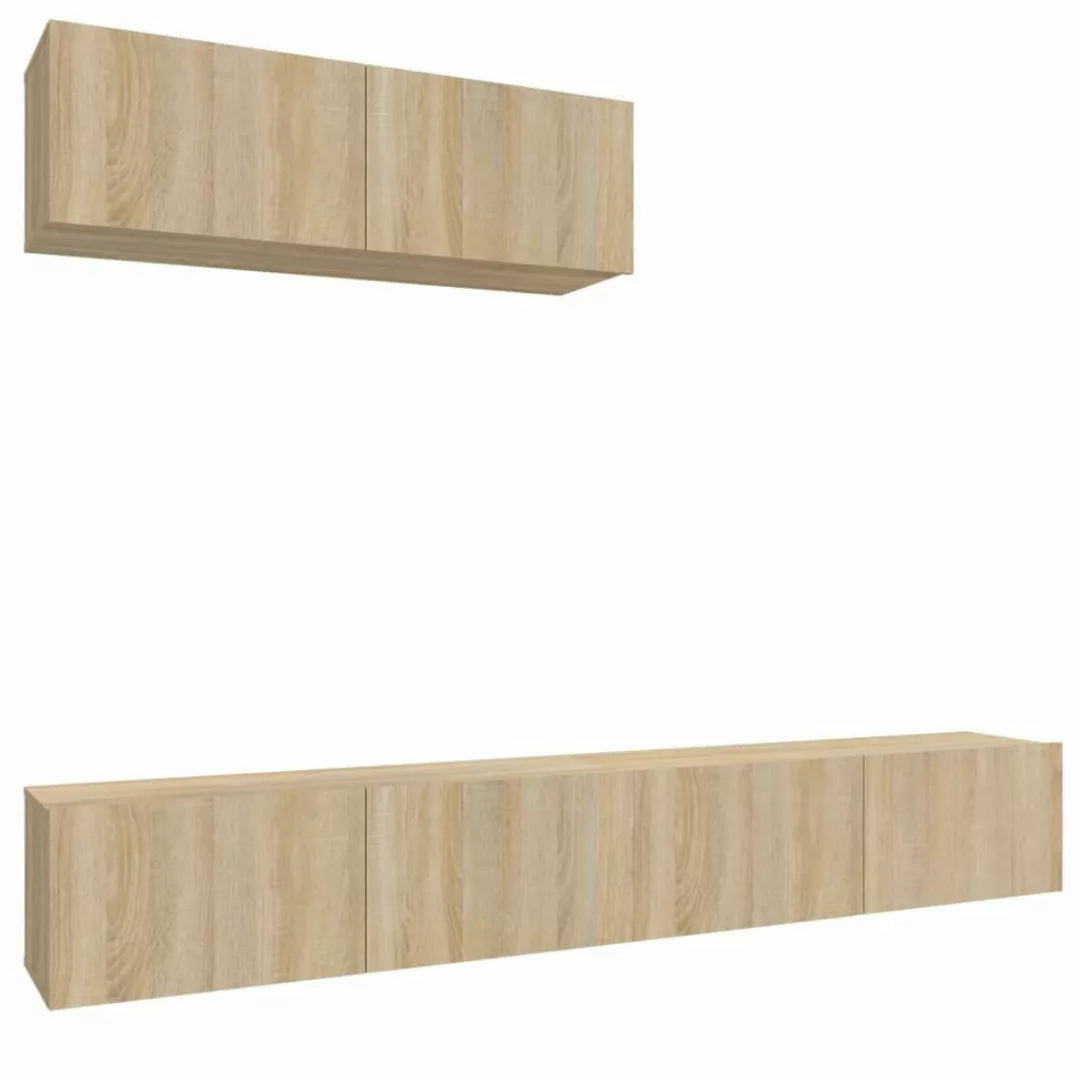 vidaXL TV-Schrank 3-tlg. TV-Schrank-Set Sonoma-Eiche Holzwerkstoff günstig online kaufen