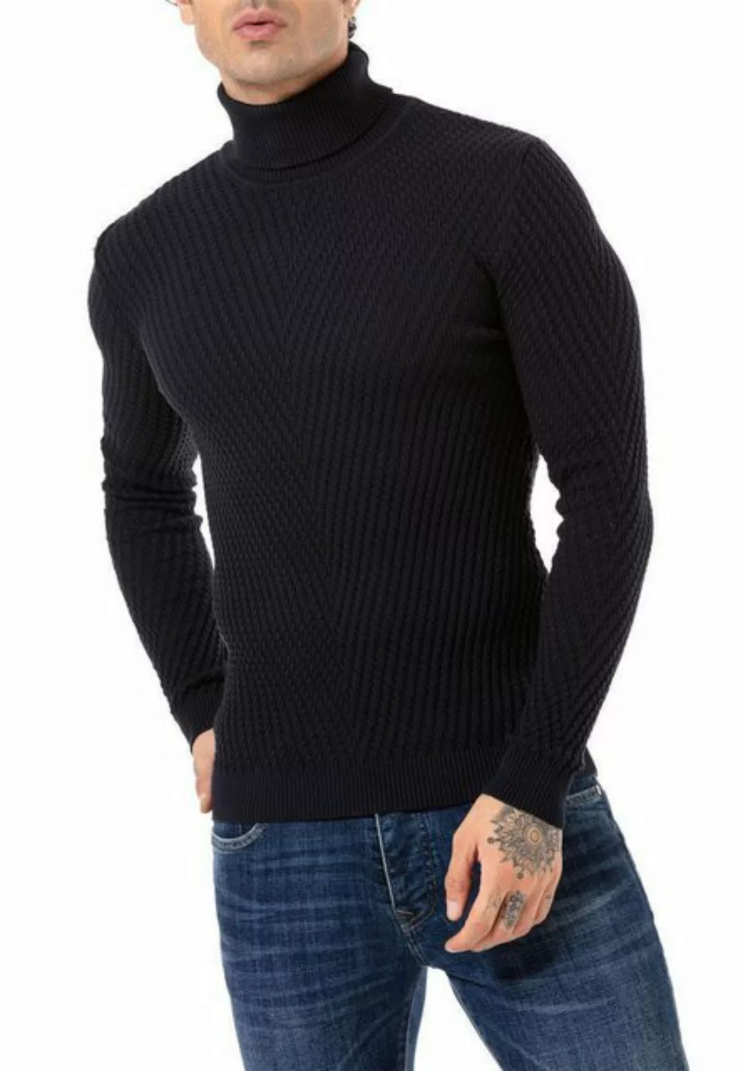 RedBridge Strickpullover Red Bridge Herren Pullover Rollkragen Strickpullov günstig online kaufen