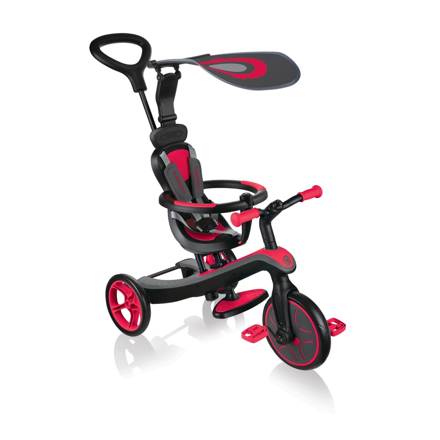 Globber Explorer Trike 4in1 Kinderwagen Dreirad und Laufrad 10/8 5 Zoll TPR günstig online kaufen