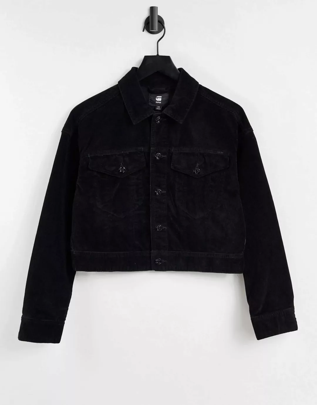 G-Star – Kurze Jacke aus Cord-Denim in Schwarz günstig online kaufen