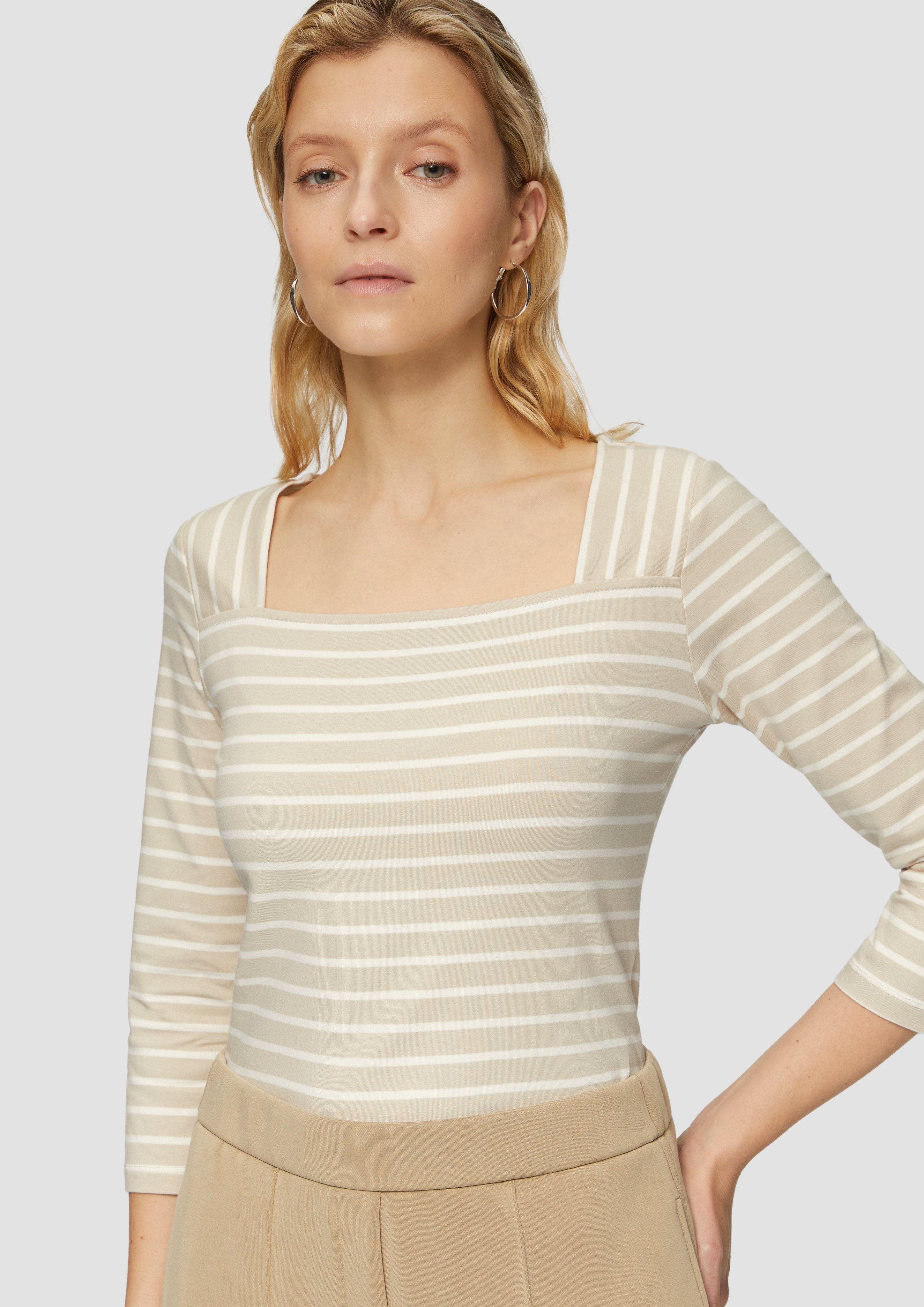 s.Oliver BLACK LABEL 3/4-Arm-Shirt Streifenshirt mit günstig online kaufen