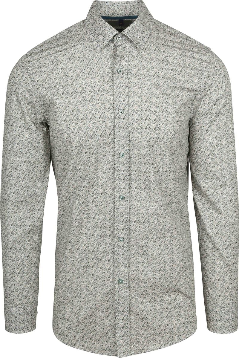 Suitable Hemd Paisley Grün  - Größe 3XL günstig online kaufen