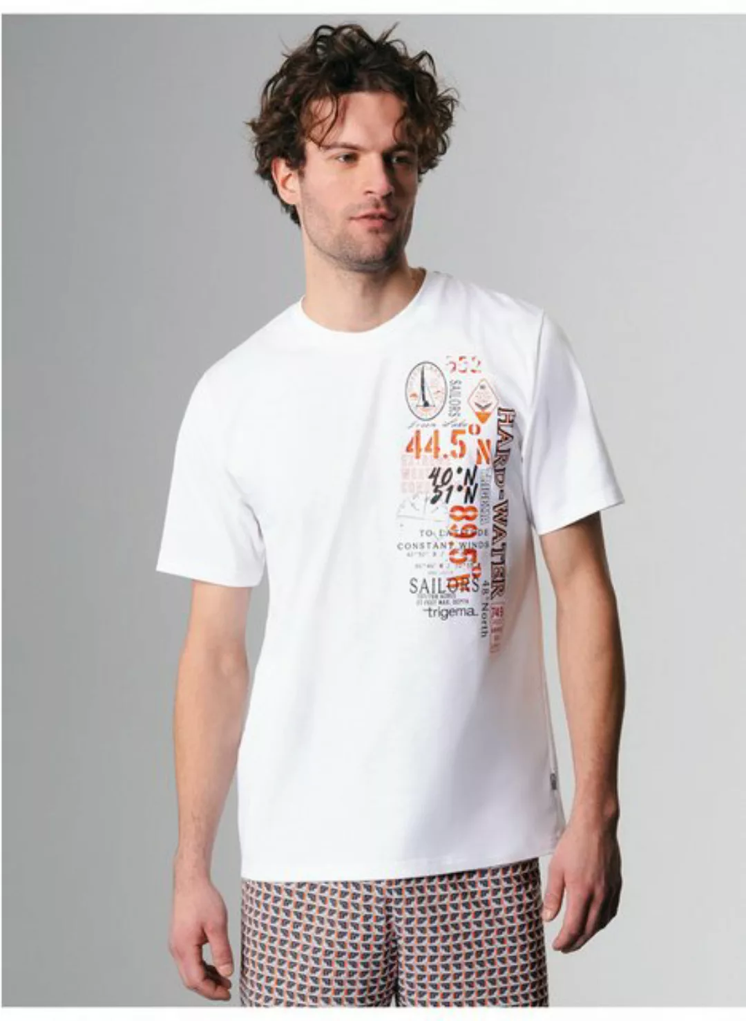 Trigema T-Shirt TRIGEMA T-Shirt mit maritimem Print (1-tlg) günstig online kaufen