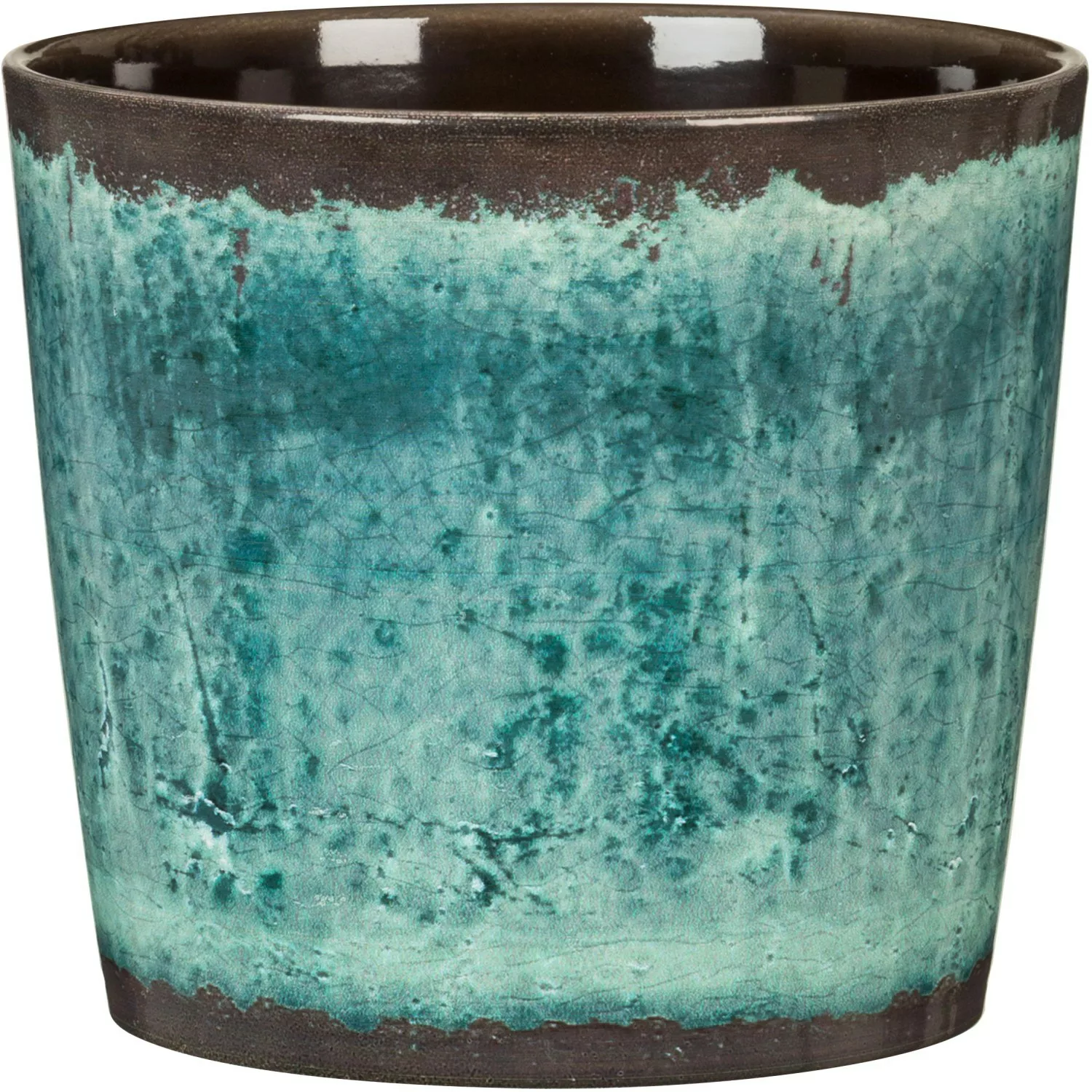 Scheurich Übertopf 870 Ø 15 cm x 14 cm Ocean Glaze günstig online kaufen