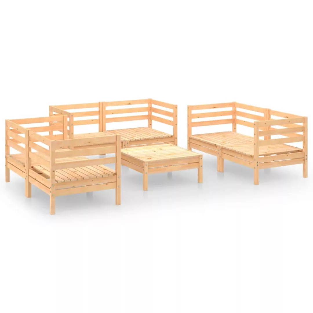 7-tlg. Garten-lounge-set Massivholz Kiefer günstig online kaufen