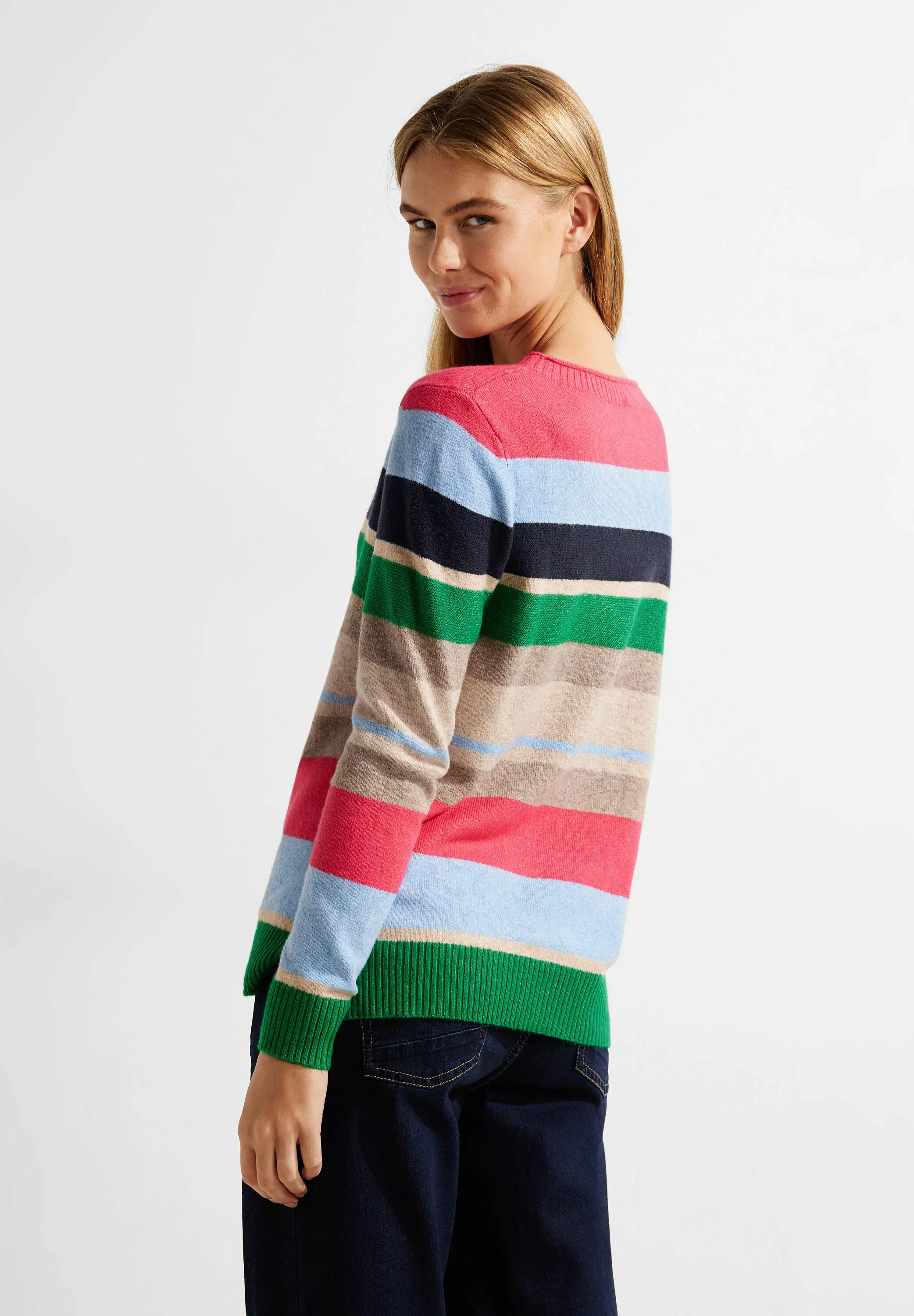 Cecil Strickpullover Cosy Streifenpullover Multicolor-Streifenmix günstig online kaufen