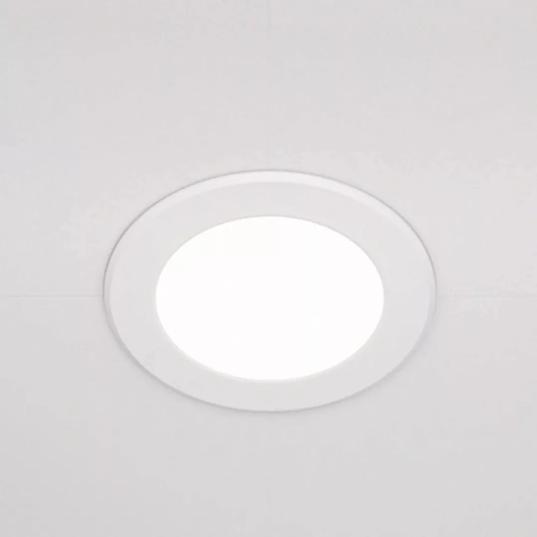 LED Einbauleuchte Stockton in Weiß 7W 750lm IP44 97mm günstig online kaufen