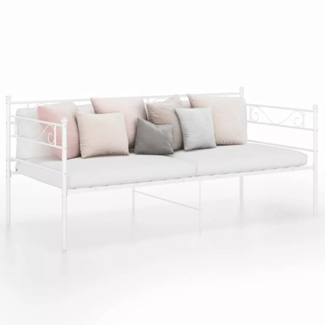 Schlafsofa Bettgestell Weiß Metall 90x200 Cm günstig online kaufen