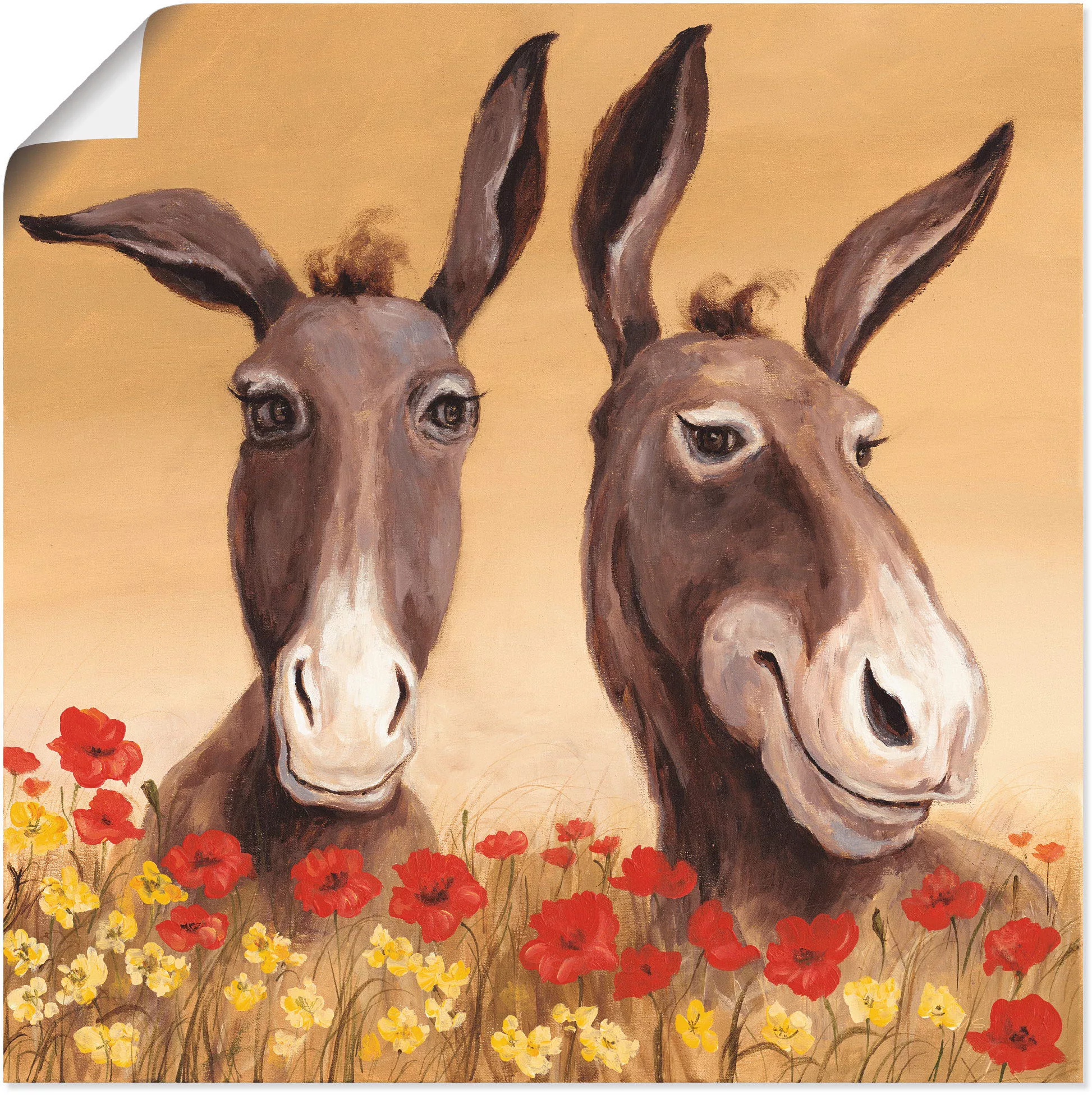 Artland Wandbild "Esel", Haustiere, (1 St.), als Alubild, Outdoorbild, Lein günstig online kaufen